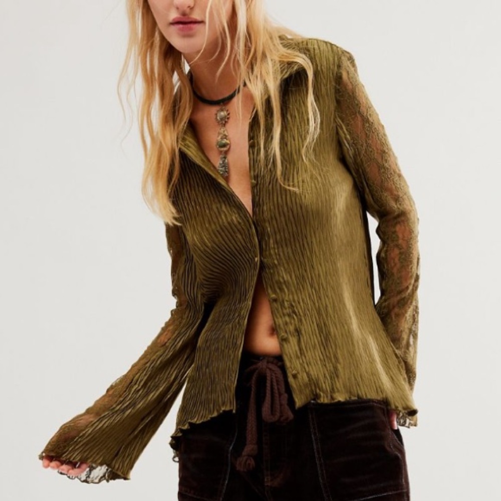 free people next dimension button down